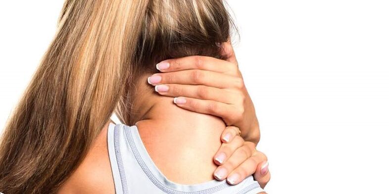 Nackenschmerzen bei einem Mädchen mit Osteochondrose